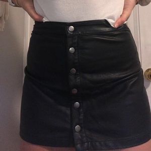Black Leather Skirt